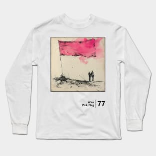 Pink Flag / Minimalist Graphic Artwork Design Long Sleeve T-Shirt